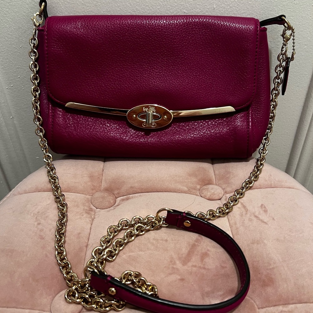 Coach - Mini Fuchsia Leather Crossbody